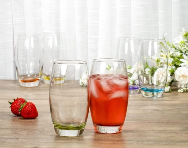 81h9QCh0CsL._AC_SL1500.jpg Red Co. Large 16 oz Multicolored Drinking Glass Set of 6 for Water, Beverage, Cocktail, Mixed Drinks