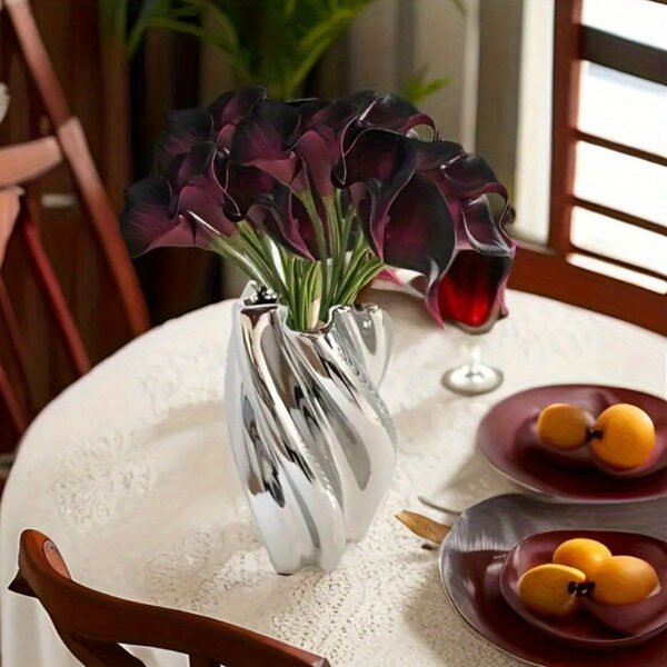 12pcs Real Touch Artificial Calla Lily Flowers Bouquet - Lifelike Decor for Wedding Party, Living Room, Bedroom, Dining Table, Office - Perfect Mothers Day Gift or Any Occasion